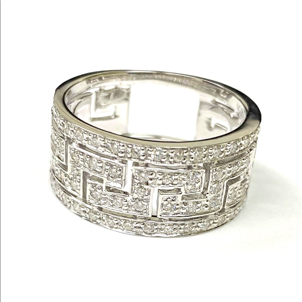 Versace Diamond Ring 14kt Solid